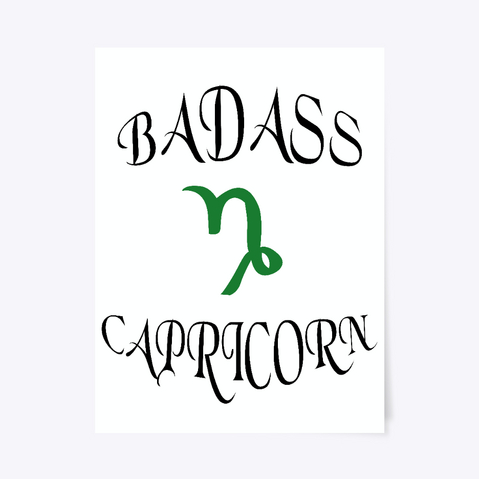 Capricorn Zodiac Poster  Badass Gift Standard áo T-Shirt Front