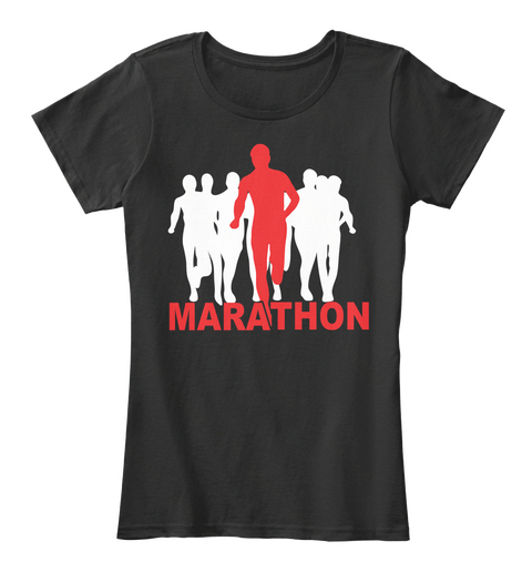 Marathon Black áo T-Shirt Front