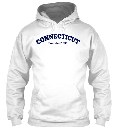 Connecticut Founded 1636 White Camiseta Front