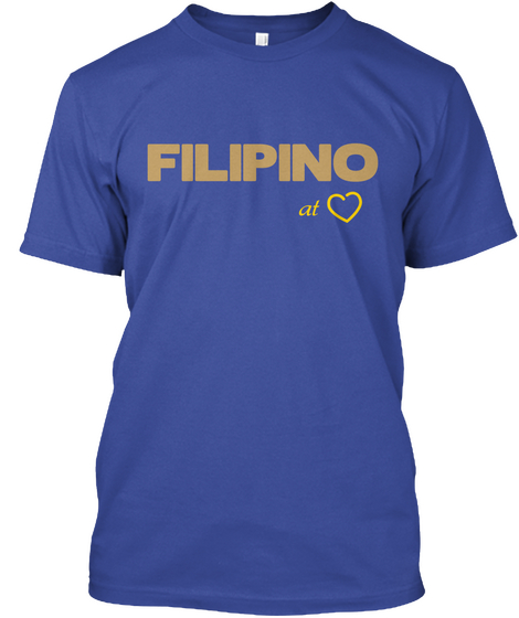 Filipino At Deep Royal T-Shirt Front