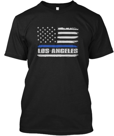 Usa  Los Angeles  Black Camiseta Front