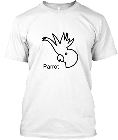 Parrot White Camiseta Front