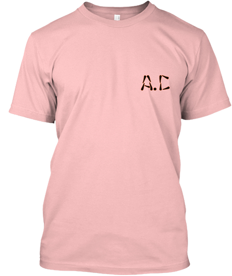 A.C Pale Pink T-Shirt Front