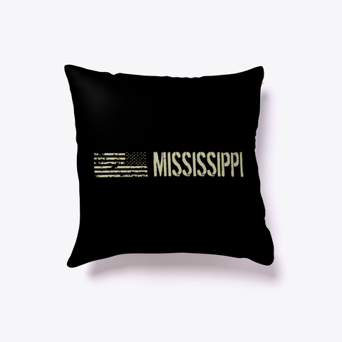 Mississippi Military Flag White Maglietta Front