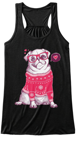Pug Mom Gifts Black T-Shirt Front