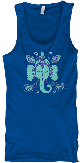 Elephant Yoga Royal áo T-Shirt Front