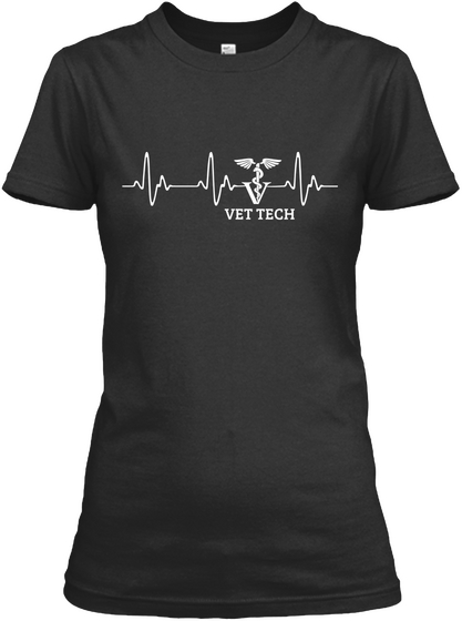 Vet Tech Black T-Shirt Front