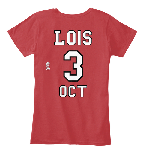 Lois 3 Oct Classic Red áo T-Shirt Back