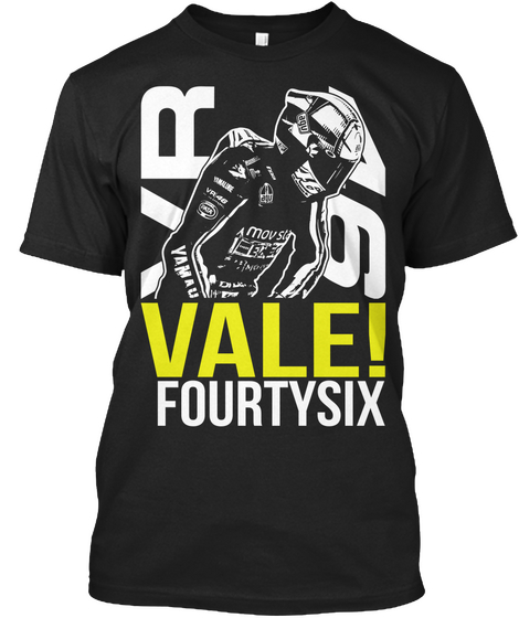 Vale! Fourtysix Black T-Shirt Front