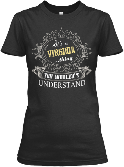 Virginia Thing Black Camiseta Front