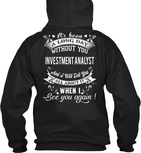 Investment Analyst Black T-Shirt Back