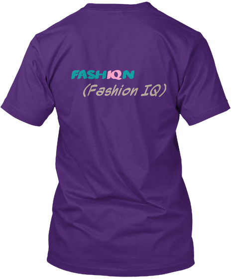 Fash Iq N (Fashion Iq) Purple T-Shirt Back