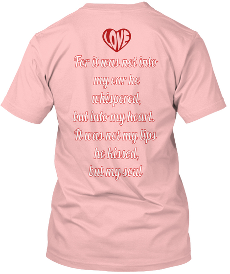 Love Pale Pink áo T-Shirt Back