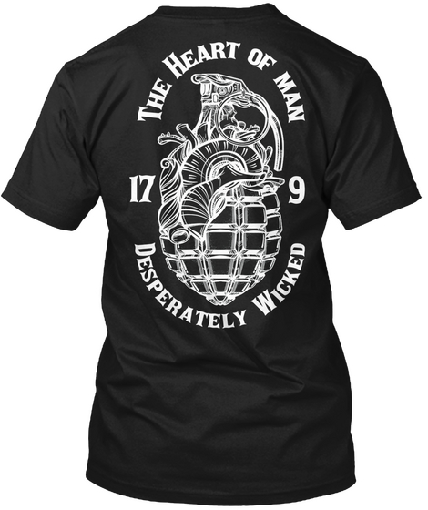 The Heart Of Man 17 9 Desperately Wicked Black Camiseta Back