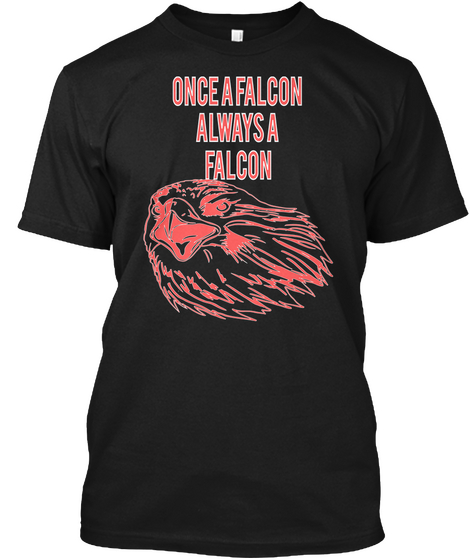 Once A Falcon Always A Falcon Black Maglietta Front