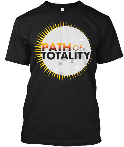 Path Of Totality Black Maglietta Front