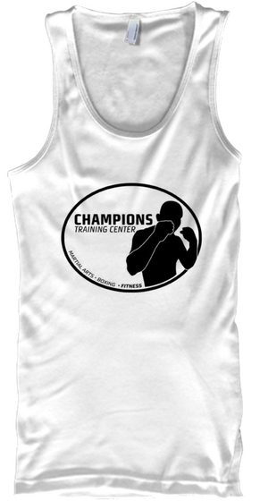 Champions Training Centre Martial Arts*Boxing*Fitness White Maglietta Front