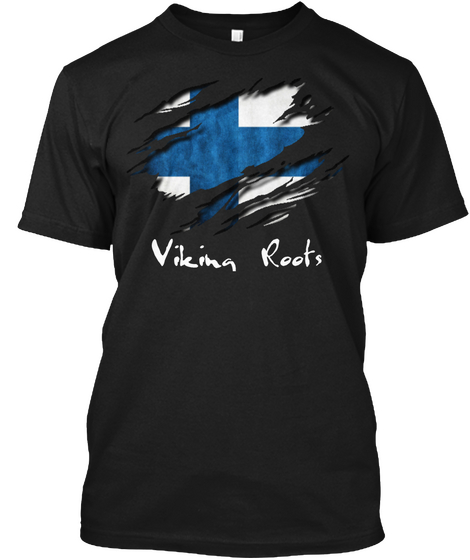 Viking Roots Black T-Shirt Front