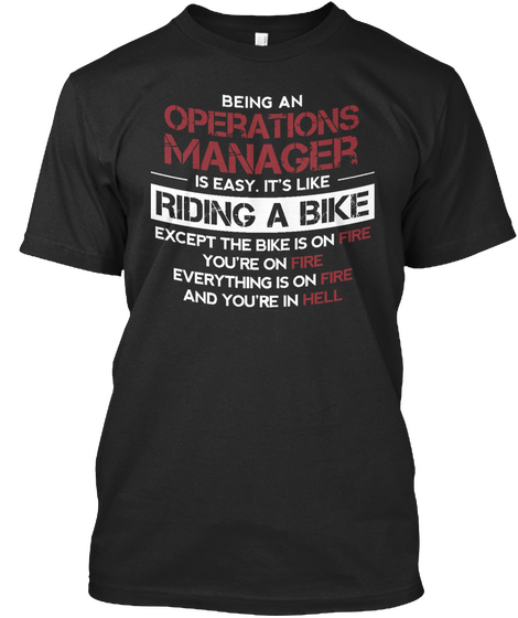 Being An Operations Manager Is Easy Black áo T-Shirt Front
