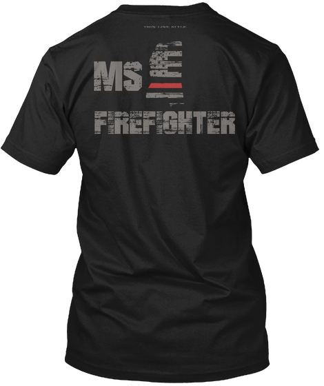 Mississippi Firefighter Shirt Black Maglietta Back