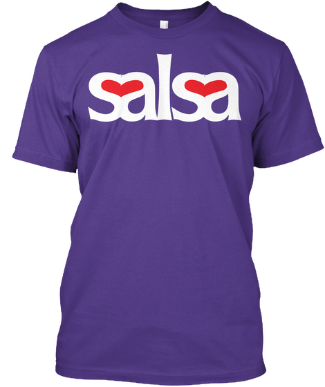Salsa Two Hearts Purple T-Shirt Front