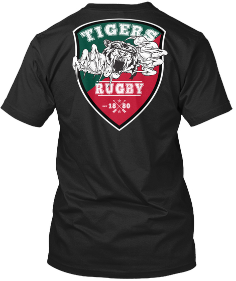 Tigers Rugby Est 18 80 Black T-Shirt Back