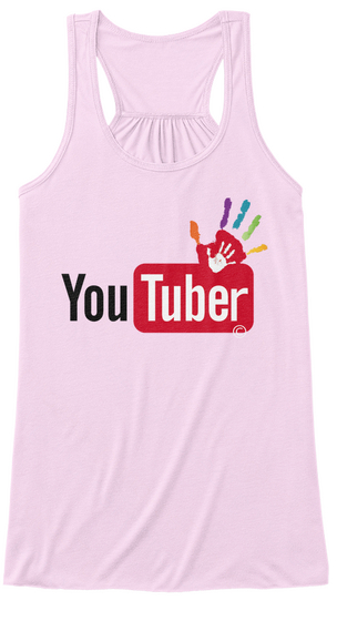 Youtuber Soft Pink T-Shirt Front