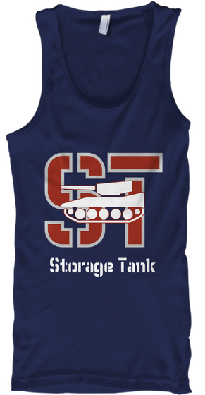 St Storage Tank Navy Camiseta Front