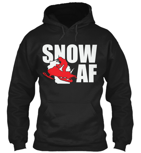 Snow Af Black T-Shirt Front