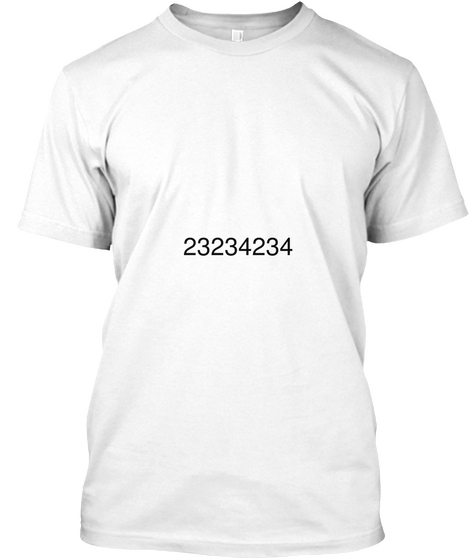23234234 White Camiseta Front
