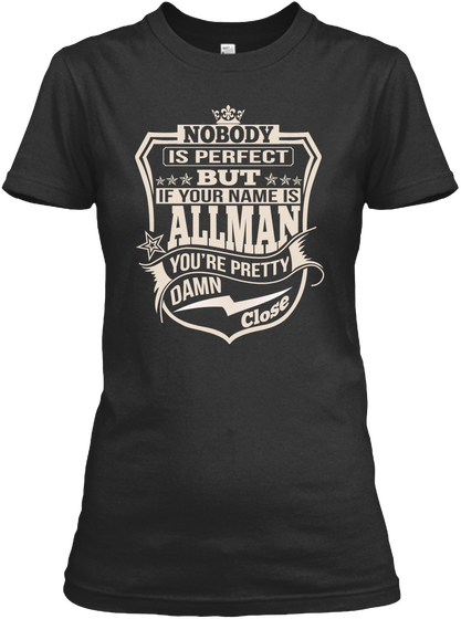 Nobody Perfect Allman Thing Shirts Black áo T-Shirt Front