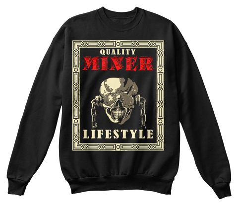 Quality Miner Lifestyle Black áo T-Shirt Front
