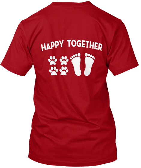 Happy Together Deep Red T-Shirt Back