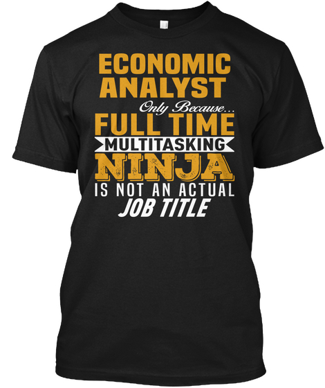 Economic Analyst Black T-Shirt Front