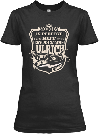 Nobody Perfect Ulrich Thing Shirts Black Camiseta Front