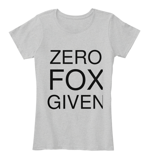 Zero Fox Given Light Heather Grey T-Shirt Front