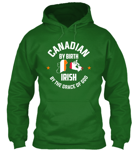 Canadian By Birth Irish By The Grace Of God Irish Green Camiseta Front