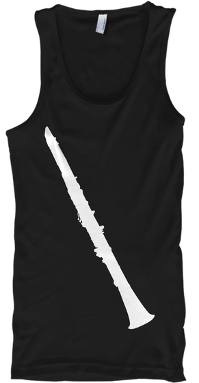 Clarinet Tank Top Black Camiseta Front