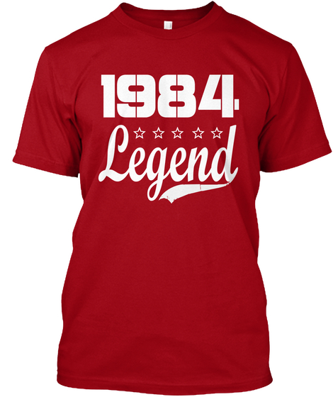 1984 Legend Deep Red T-Shirt Front