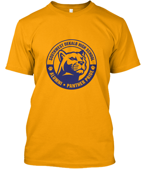 Southwest Deklab High School Alumni Panther Pride Gold T-Shirt Front