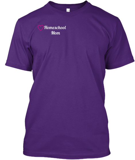 Homeschool Mom Purple áo T-Shirt Front