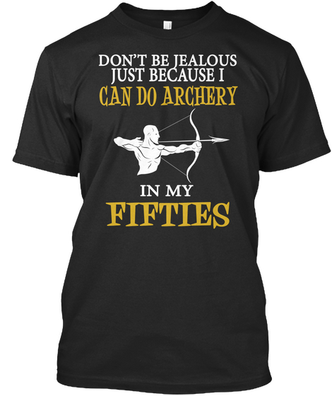 Archery Lover's Tee !!! Black T-Shirt Front