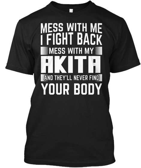 Akita Black Camiseta Front