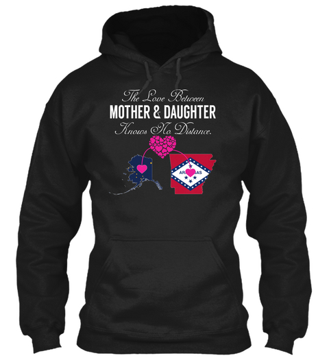Mother Daughter   Alaska Arkansas Black T-Shirt Front