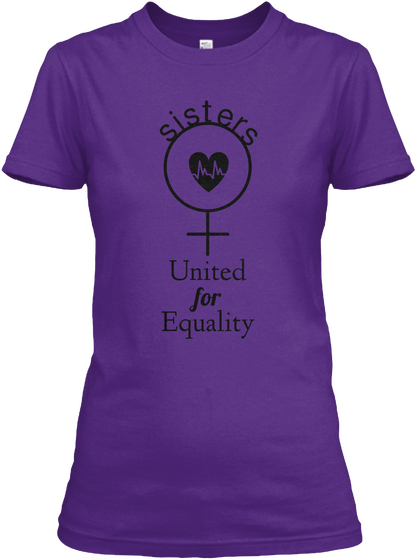 T S E I R S S United For Equality Purple Camiseta Front