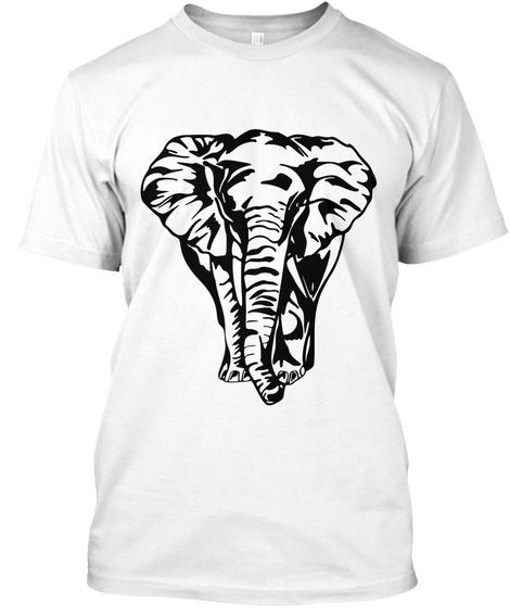 Elephant White Kaos Front