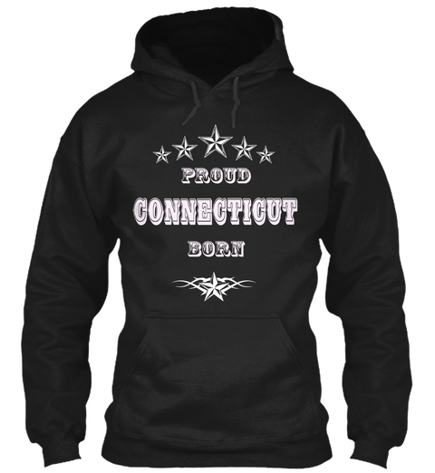 Proud Born Connecticut Black Kaos Front