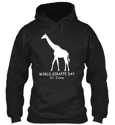 World Giraffe Day (10) Black T-Shirt Front