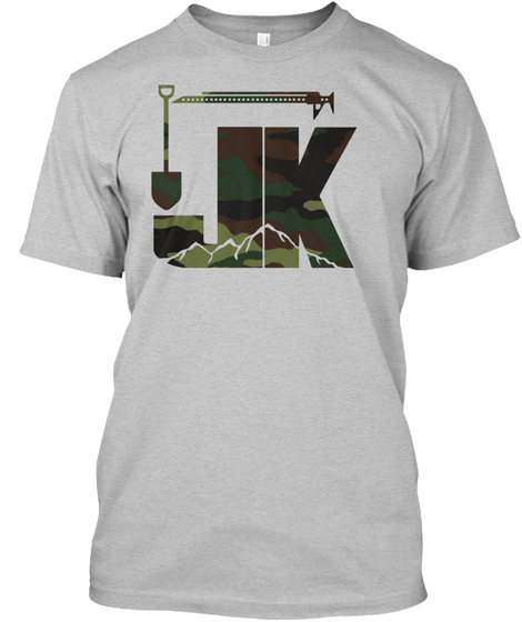 Jk Light Heather Grey  T-Shirt Front