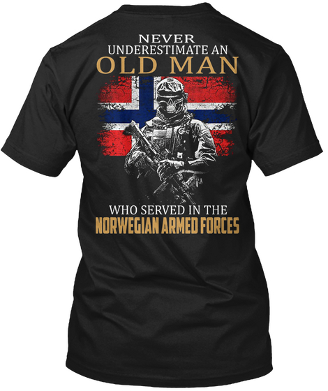 Norwegian Armed Forces Black T-Shirt Back